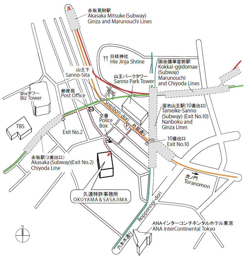 久遠特許事務所 - 地図